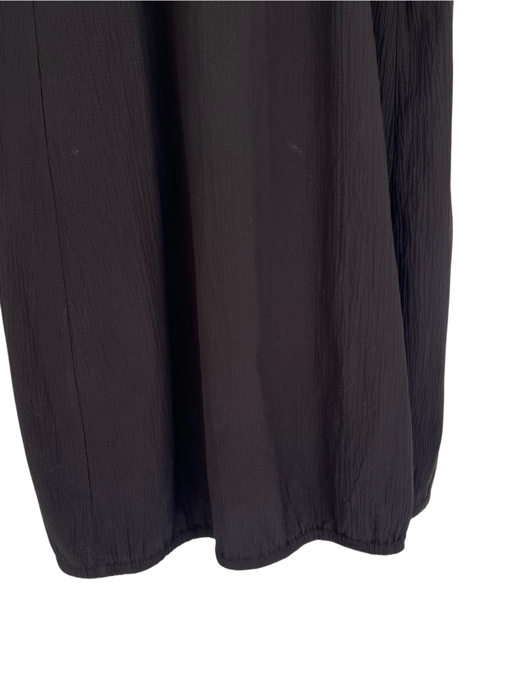 Eileen Fisher Organic Cotton Pucker Lantern Dress Black Size 2X Lagenlook - Picture 4 of 8